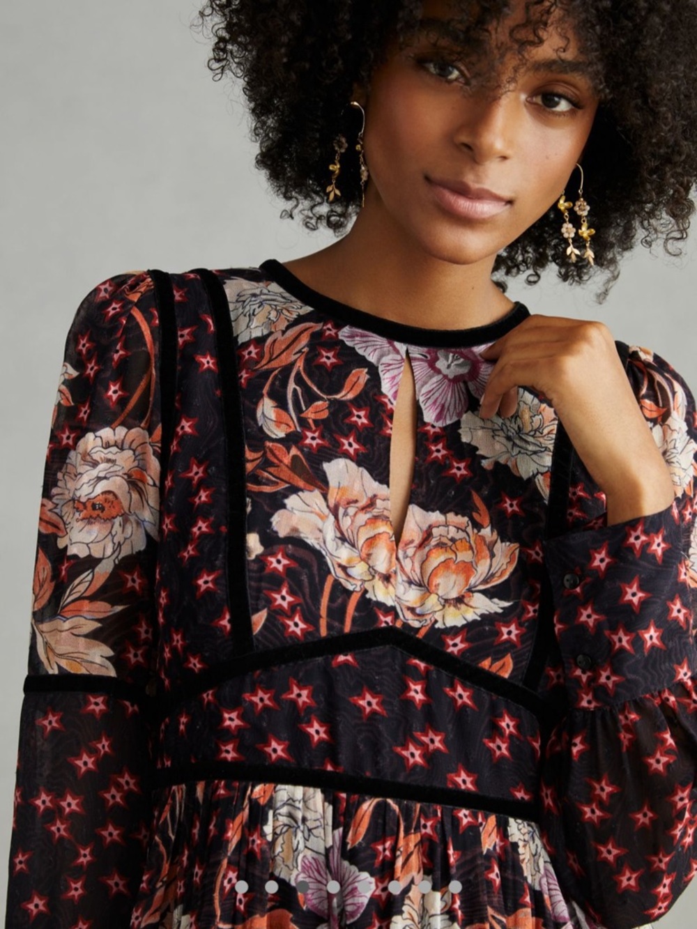 Temperley London × Anthropologie Mixed-Print Tiered Mini Dress size 4 NWT - Picture 3 of 10